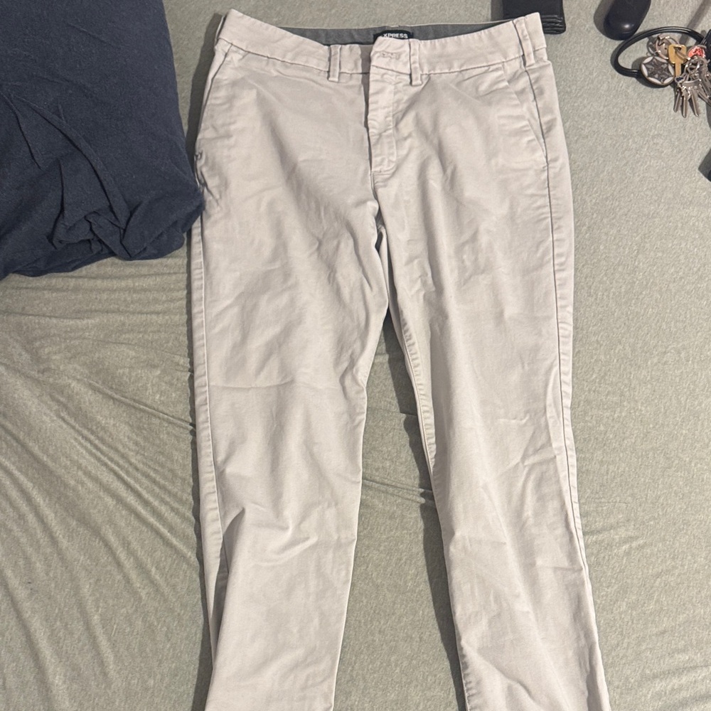 Express Light Gray Chinos